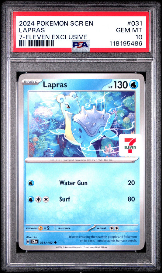 2024 POKEMON SCR EN-STELLAR CROWN 031 LAPRAS 7-ELEVEN EXCLUSIVE